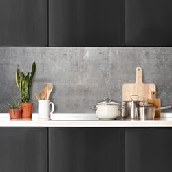 Panel Para Losa Panel protector antisalpicaduras cocina adhesivo de pared efecto cemento 180 x 60 cm 100% made in Italy con tinta no tòxica, ignìfuga y resistente al agua