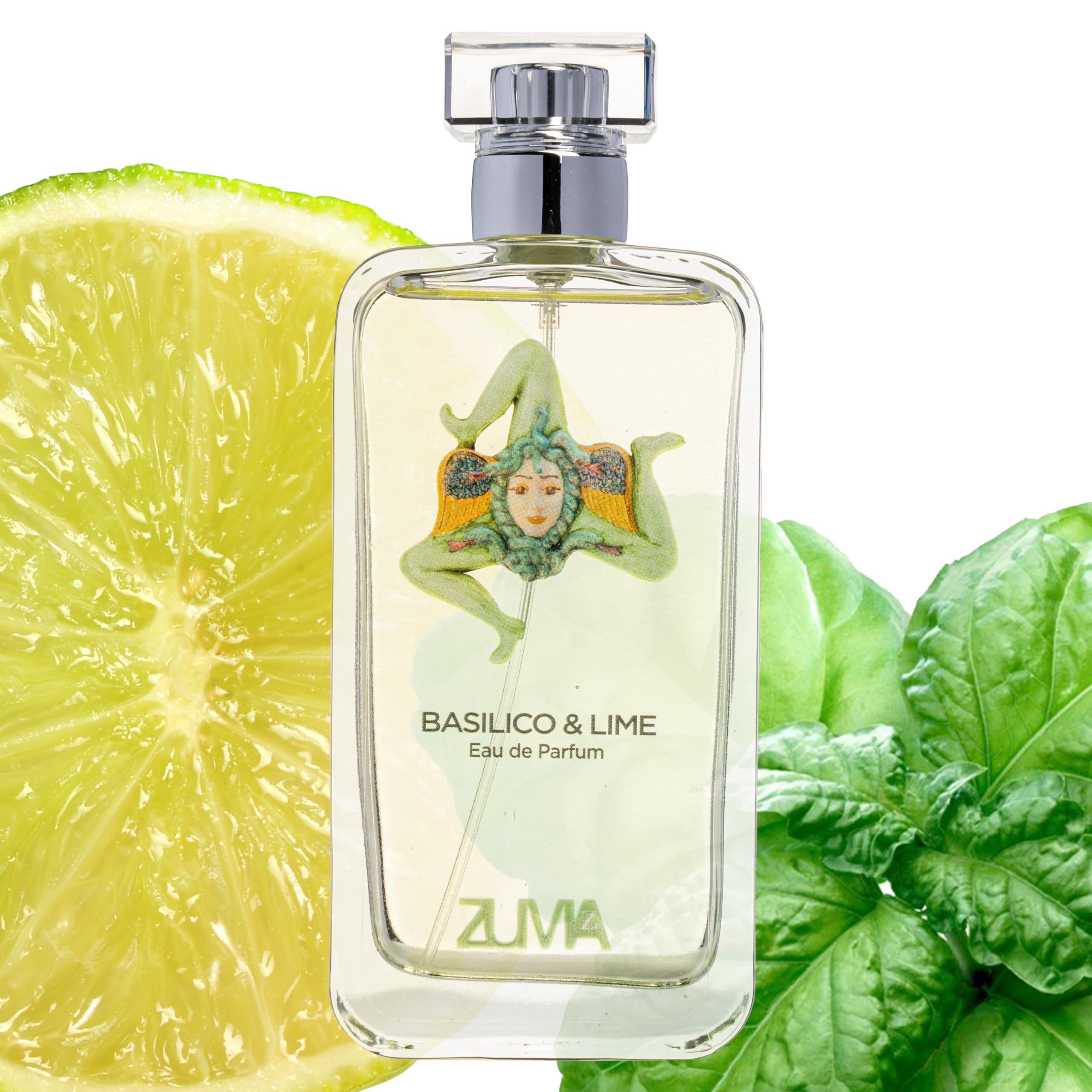 Profumi Zuma - Parfum Basilico & Lime - Eau de Parfum Fragrance Hespéridée en Spray - L'Essence Pétillante de l'Élégance Masculine Made in Italy (Basilico & Lime 100 ml)