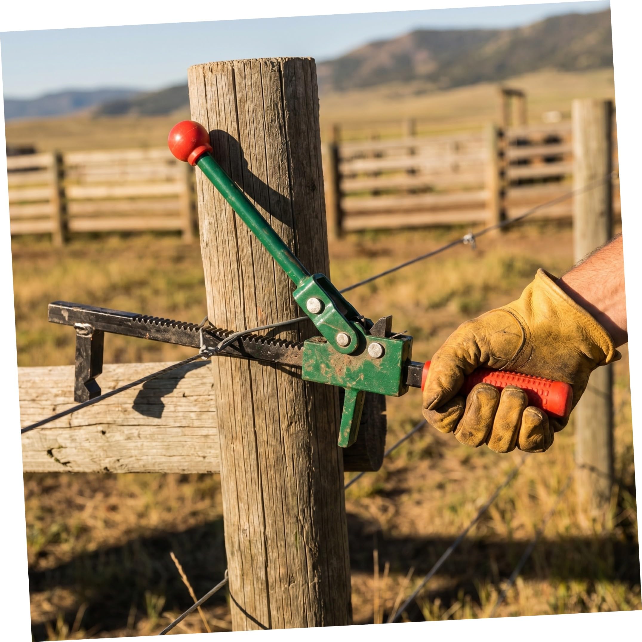 Tendeur de Grillage Facile à Installer Noir en Acier Inoxydable Maintien L'intégrité des Clôtures en Treillis pour Usage Extérieur et Ferme