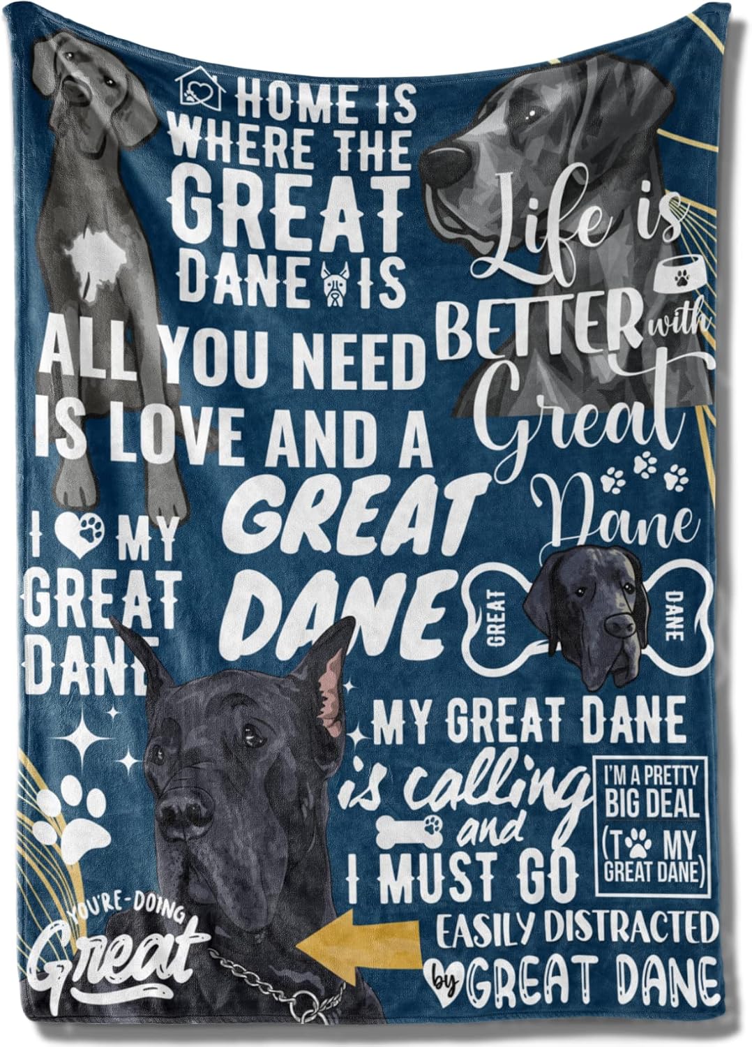 InnoBeta Great Dane Blanket, Great Dane Gifts for Great