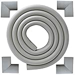 M2cbridge U Shape Extra Thick Furniture Table Edge Protectors Foam Baby Safety Bumper Guard 6.5 Ft (Grey with 4 Corners)