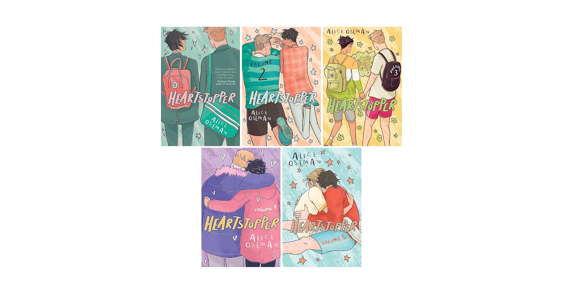 英語学習　Heartstopper 全5巻セットNetflix ハートストッパー Amazon.com: Heartstopper Series, Set of 5 Books, Vol. 1-5