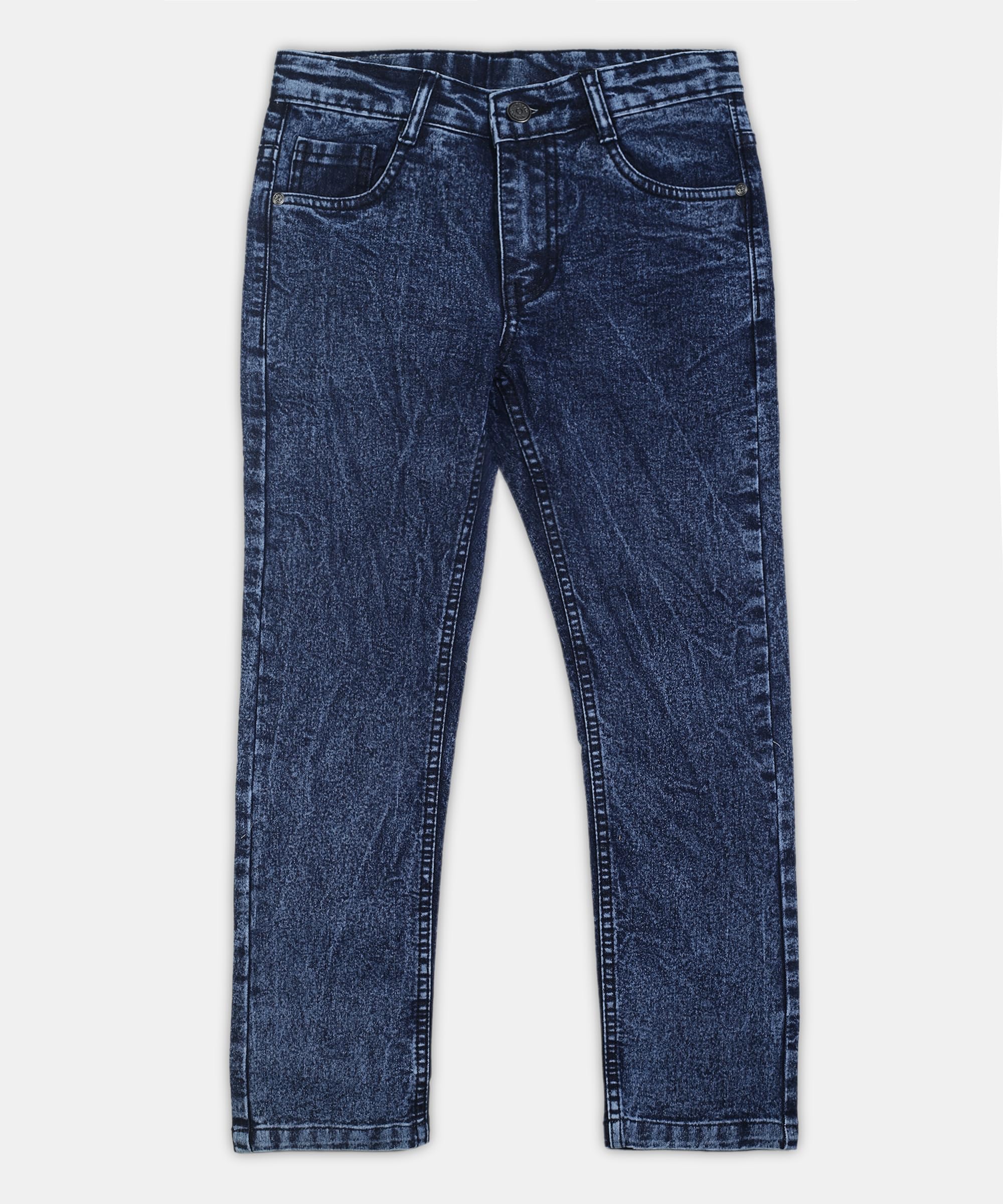 Urbano Juniors Boy's Blue Regular Fit Washed Denim Jeans Stretchable (junjeantowlboy-mblue-11-12) - Image 2 thumbnail