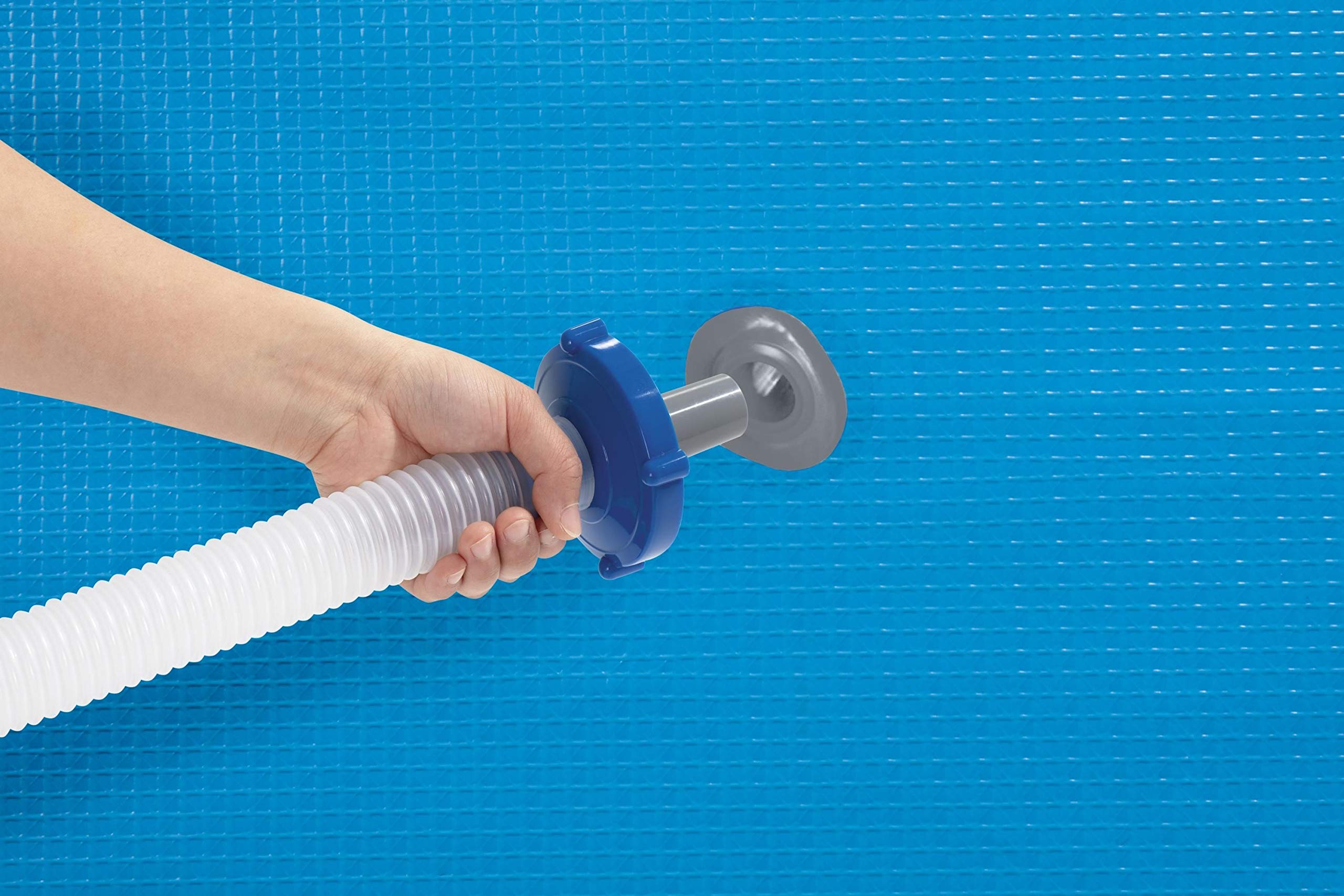 Bestway 58237 Kit d'entretien deluxe avec Skimmer de Surface, Tête de Balai Aspirateur, Tuyau 7,5 M et Épuisette