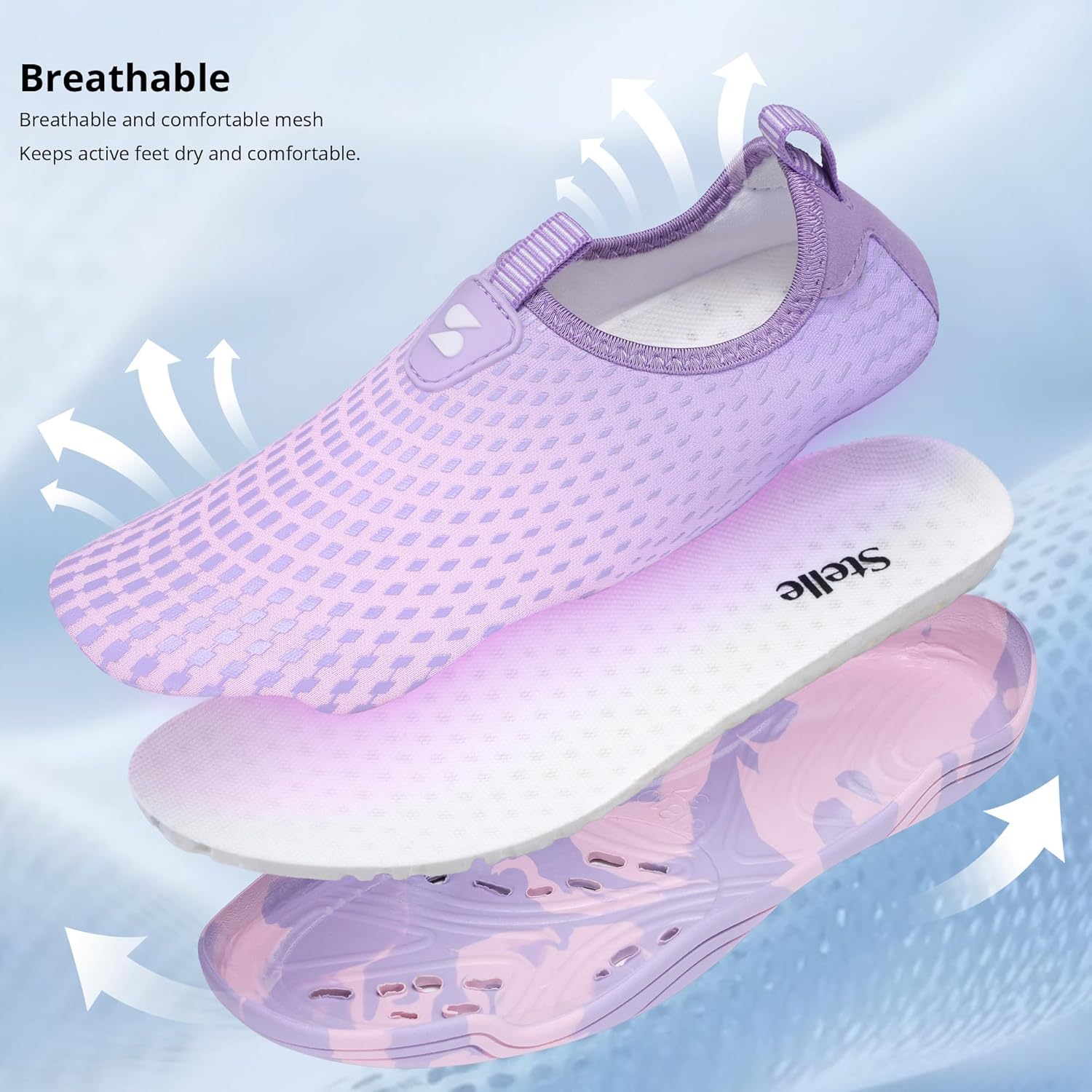 Stelle Water Shoes for Women Men Barefoot Quick Dry Aqua Socks for Swim Beach River Pool Surf Yoga Shower