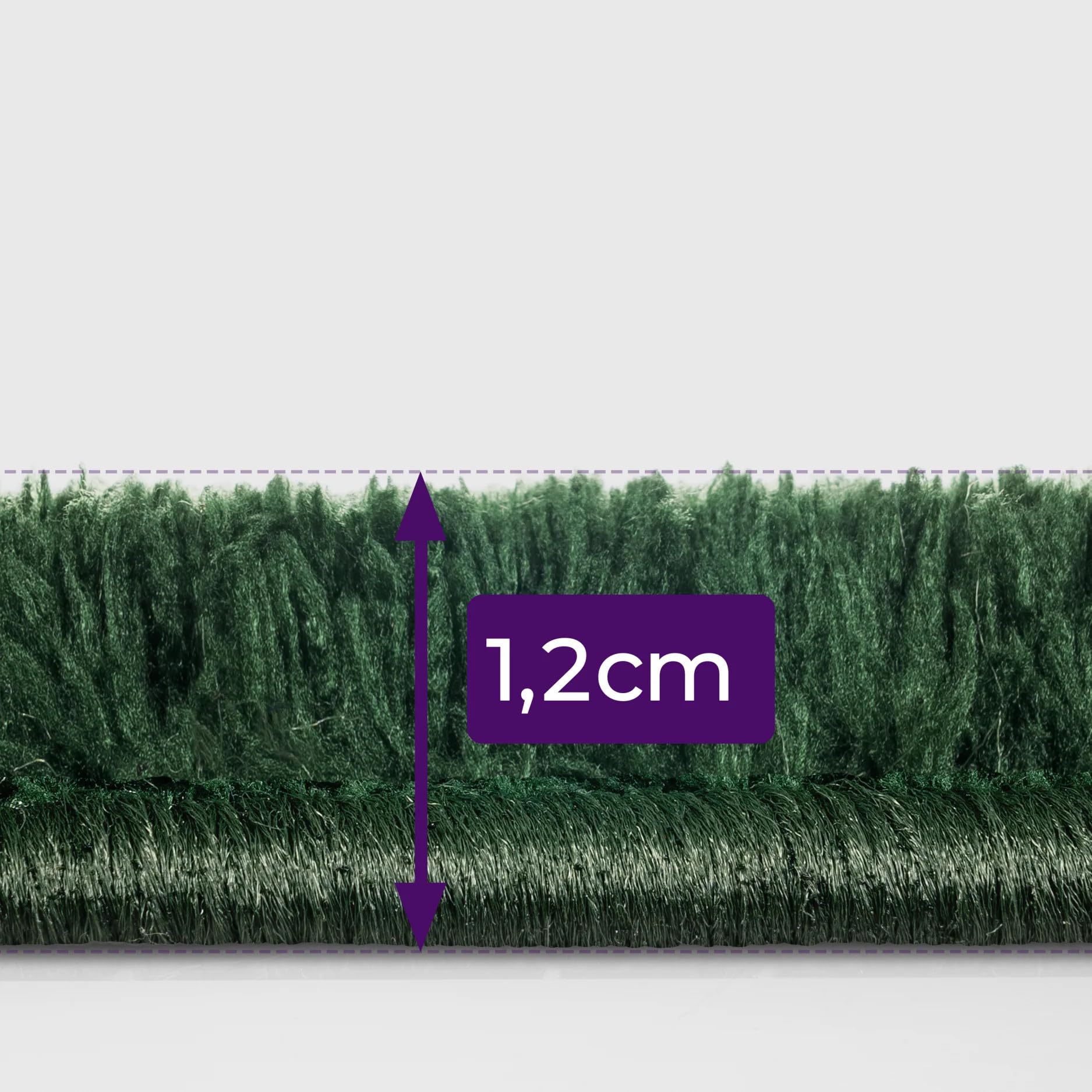 Tappeto rotondo Ø200 cm verde bottiglia Plush - in pelliccia sintetica a pelo corto - Soffice a pelo corto per soggiorno, camera da letto e cameretta