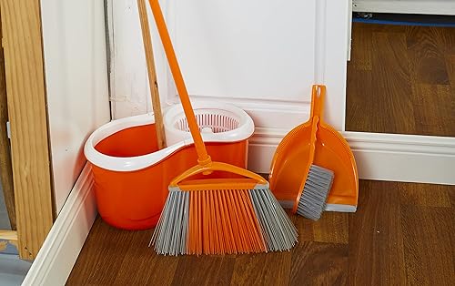 Miniatura 7 de IMUSA USA - Juego de 6 sartenes para polvo con cepillo de barrido naranja