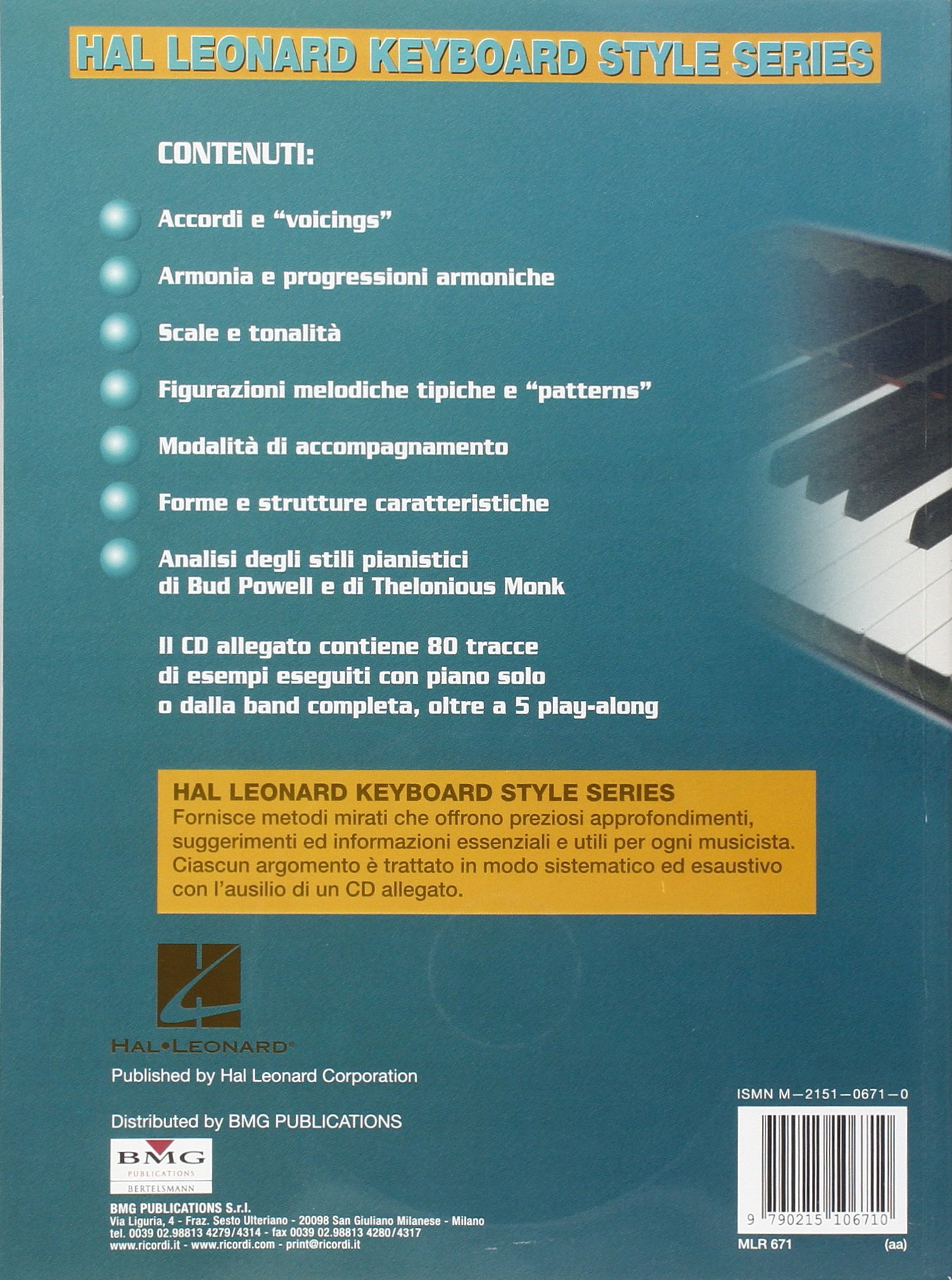 BEBOP JAZZ PIANO PIANO +CD