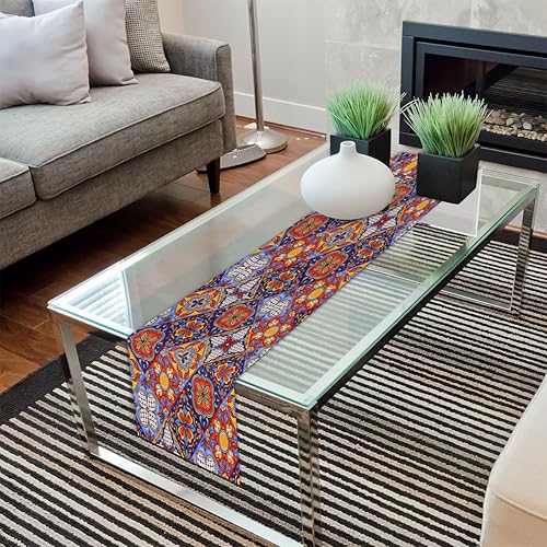 Miniatura 7 de Camino de mesa de azulejos de cerámica Talavera mexicana de 13 x 120 pulgadas, decoración central de mesa para interiores y exteriores, hogar,