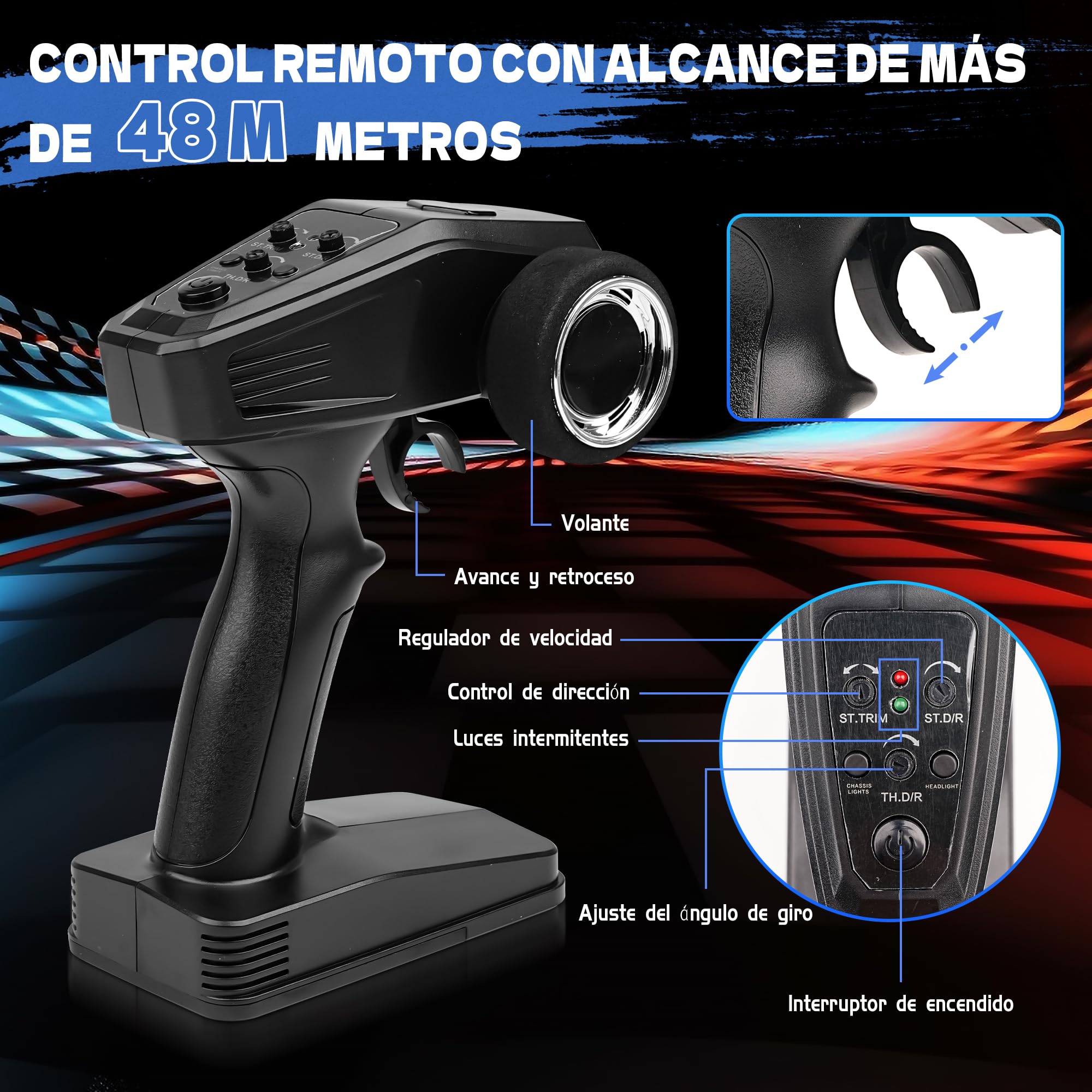 Macchina Telecomandata Brushless - 1:14 Max 50+ Km/H Auto Telecomandata 4x4 Alta Velocità 2.4 Ghz Camion Telecomandato Impermeabile 16 Modalità Di Illuminazione Veicolo Con 2 Batterie - Viola