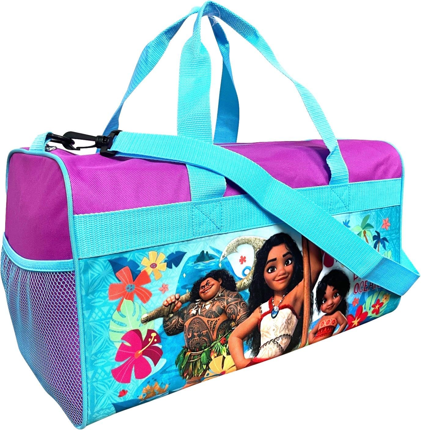 Ruz 18 Inch Kids Duffel Bag Overnight Carry-On Travel And Sports Bag (Moana-Discover) - Image 2