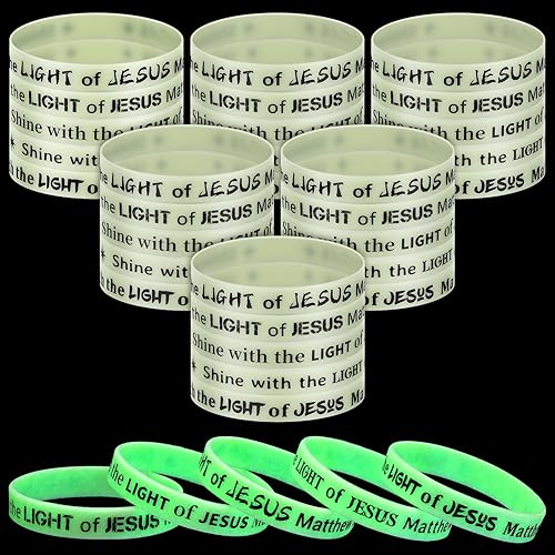 50 Pcs Shine with the Light of Jesus Glow in