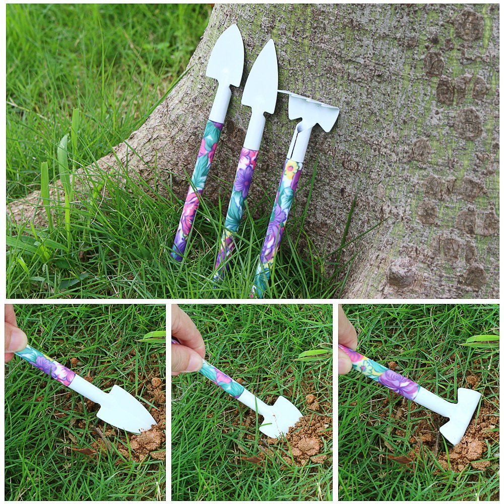 Set Attrezzi da Giardino, 11 Pezzi Regali da Giardinaggio, Impugnatura Ergonomica, Cazzuola, Rastrello, Pale, Potatore, Cesoie, Spruzzatore, Guanti, Custodia per il Trasporto