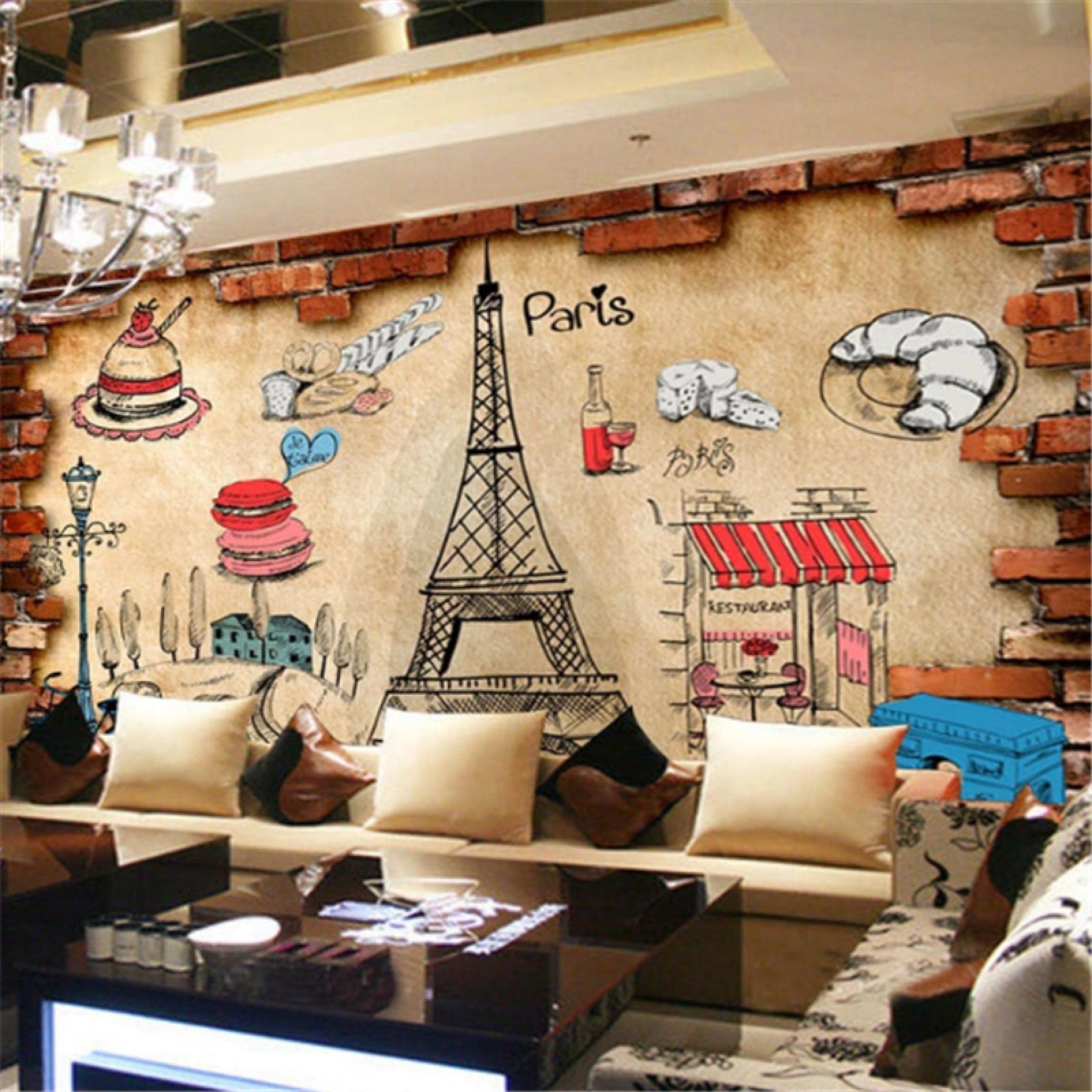 Autocollant mural amovible effet 3D adhésif grand format