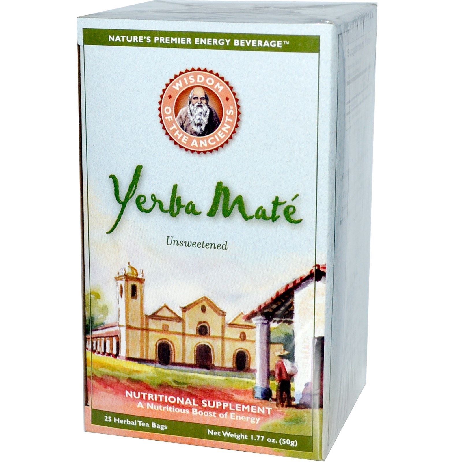 Wisdom Natural Yerba Mate Herbal Tea - 25 Tea Bags