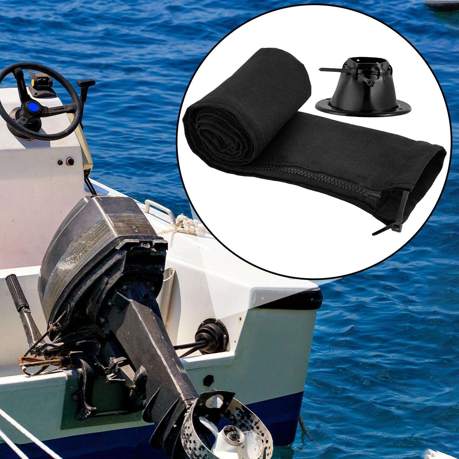 Giacca impermeabile per cavi marini, sistema di protezione del cavo del motore fuoribordo, guaina protettiva flessibile, per barca, pontone, kayak, meccanici marini, tecnici esterni