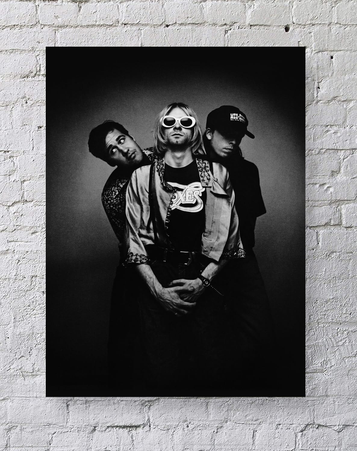 Nirvana Poster (Kurt, Krist & Dave) Black and White 16''x20
