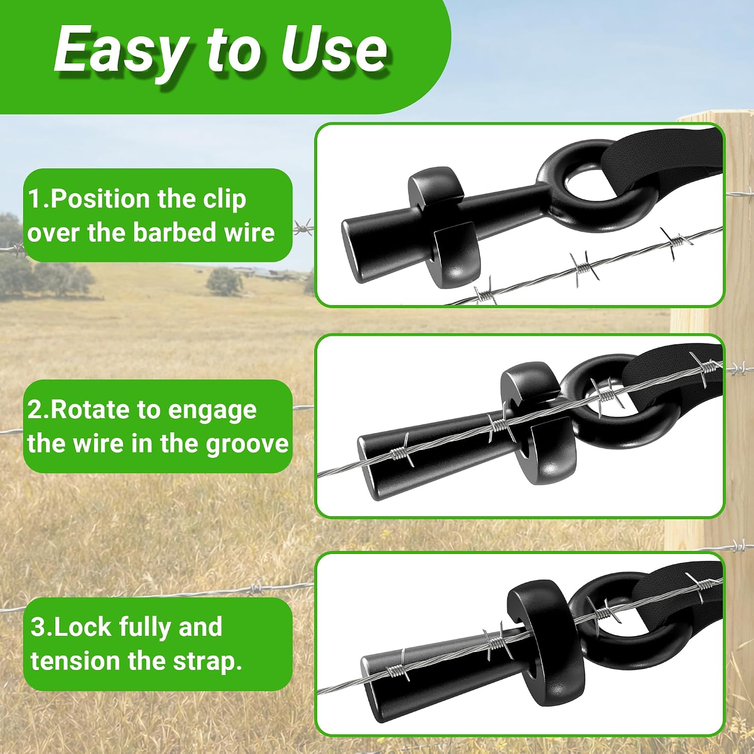 2PCS Barbed Wire Puller Gripper, Barb Wire Stretcher & Repair Tool image 3