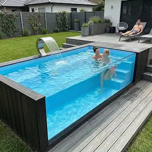 Durable Shipping Container Swimming Pool – Modular Steel Outdoor Pool for Backyard and Commercial Use