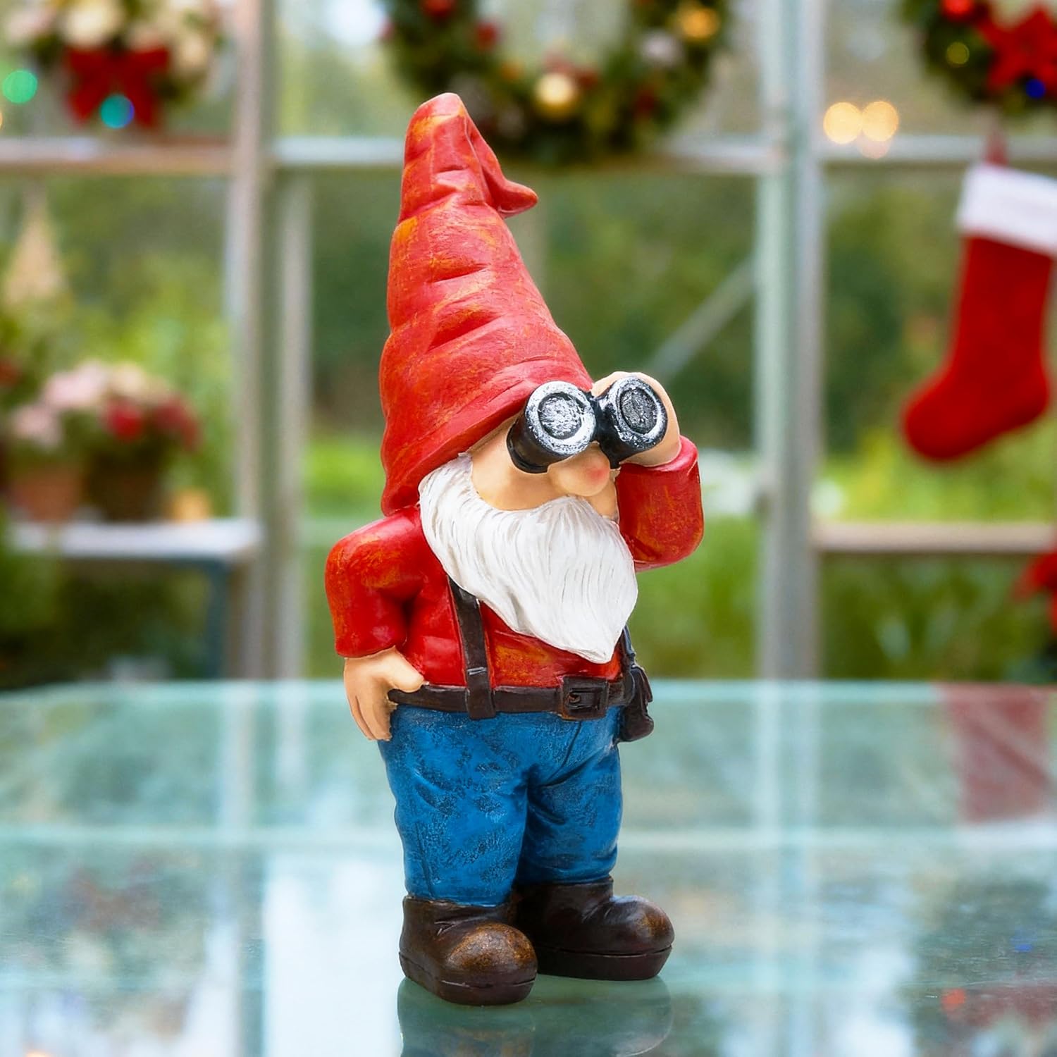 Funny Garden Gnome Statue - 6.7" Mini Scount Gnomes Figurine Decorations Indoor Outdoor Decor for Patio Yard Home, Ideal Birthday Christmas Gardening Gift image 3