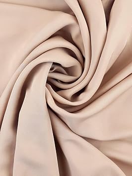 Minerva Nida Polyester Crepe Fabric Sand - per Yard