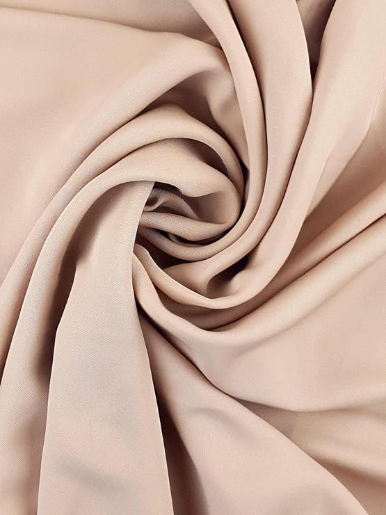Minerva Nida Polyester Crepe Fabric Sand - per Yard
