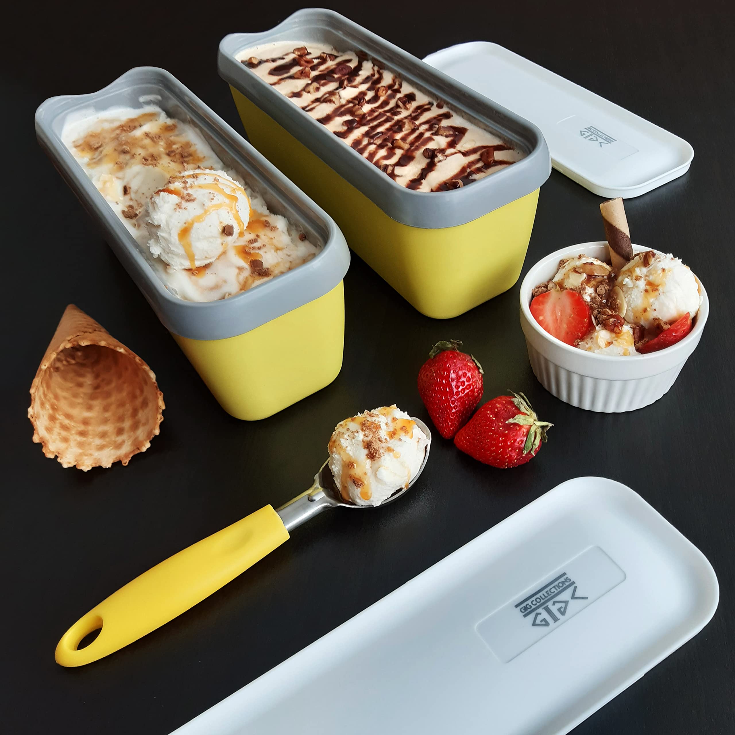 Porte-pinte De Crème Glacée Avec Cuillères - Manchon Isotherme Réutilisable (motif Pingouin) - Anti-froid