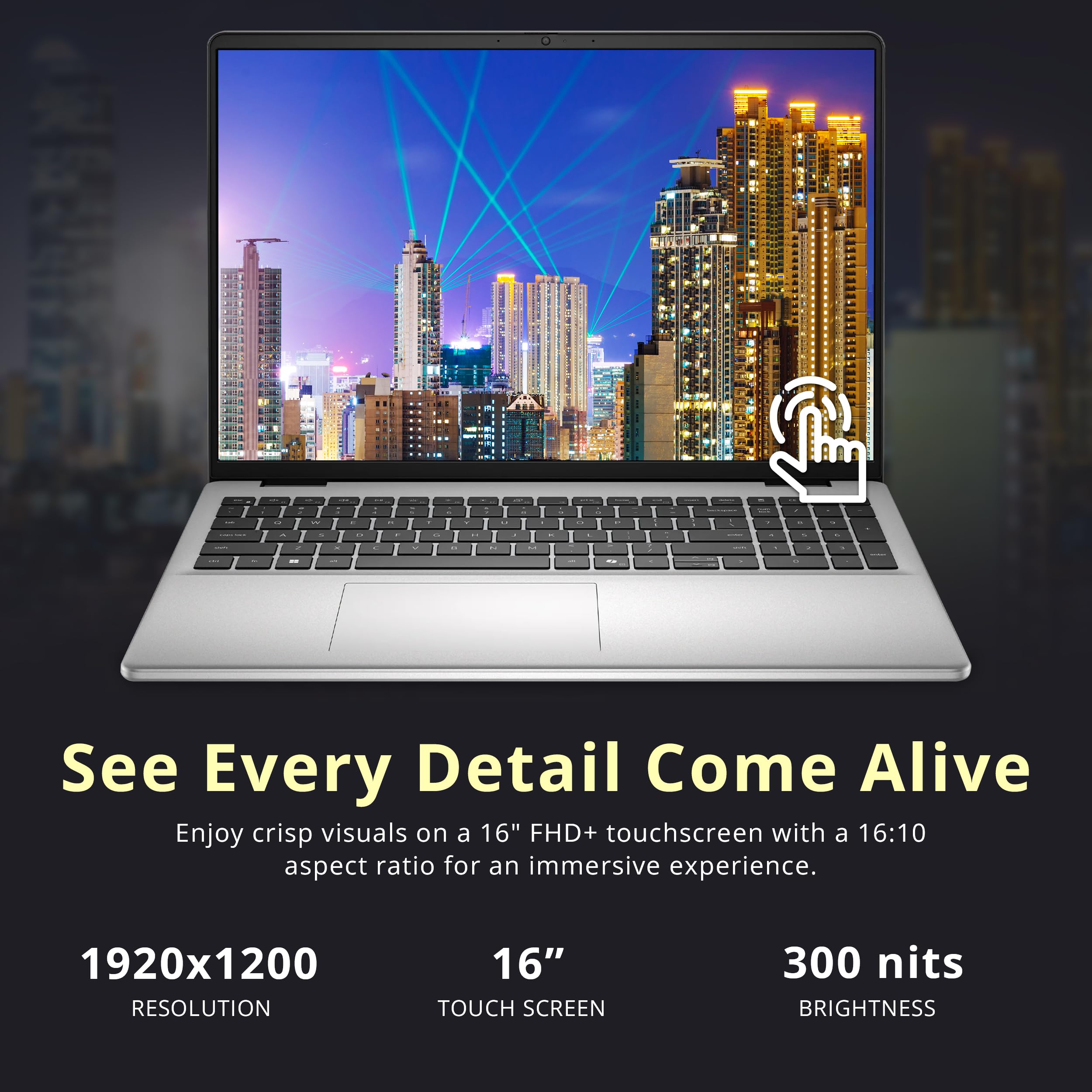 Amazon.com: Dell 16″ FHD+ Touchscreen Laptop, Intel Core 7 150U