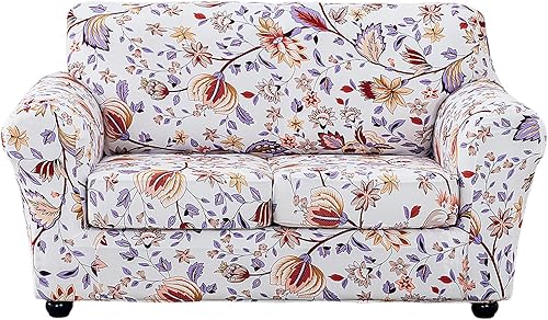 Miniatura 85 de CRFATOP Funda elástica para sillón de 2 piezas, suave y ajustable, con brazos, protector de muebles lavable para sala de estar, mascotas, perros,