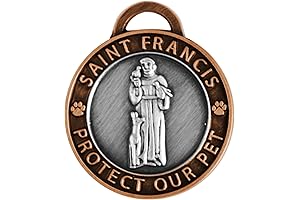 Exquisite Pet Collar Charm: A Guardian Saint's Blessing