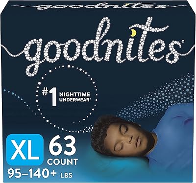 Goodnites Nighttime Bedwetting Underwear, Boys' XL (95-140 lb.), 63ct, FSA/HSA-Eligible