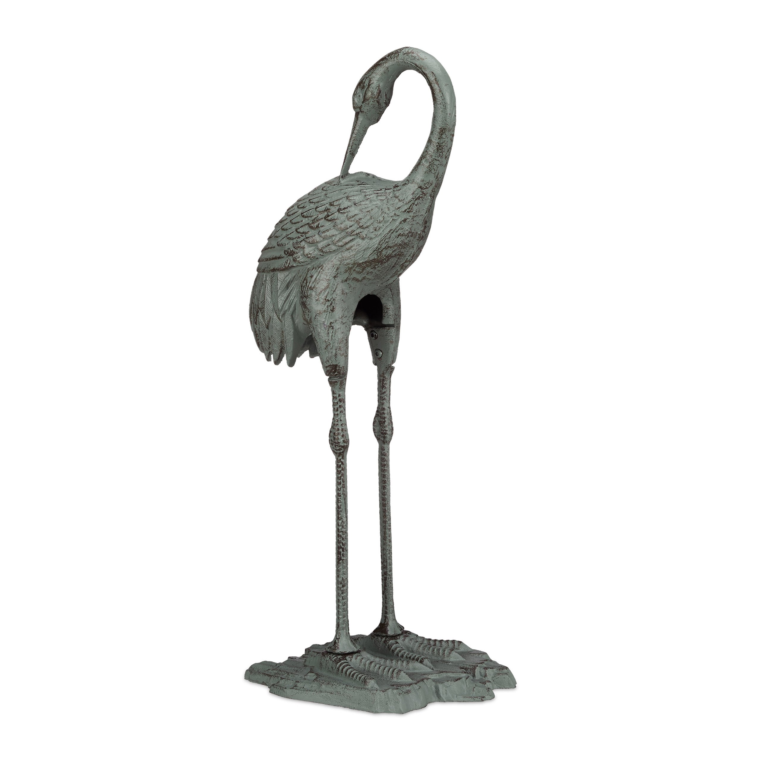 Relaxdays Figura Decoración Jardín, Metal, Verde, 72 x 32 x 22 cm