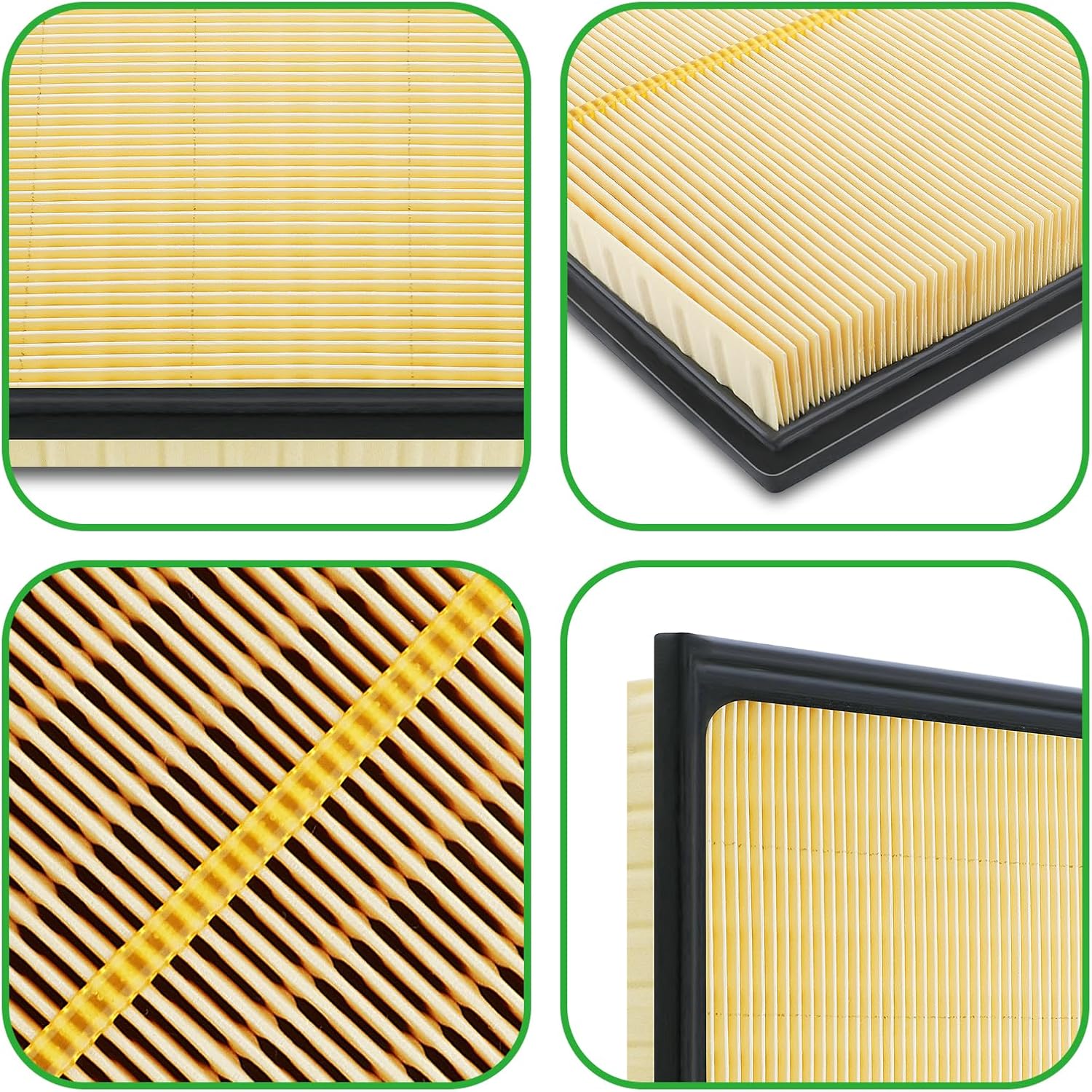 Engine & Cabin Air Filter Set for Toyota Sequoia V6-3.4L (2023-2025), for Tundra V6-3.4L (2022-2025). Replace 17801-F4010, CAF15028C, 871390-C010, WA11653