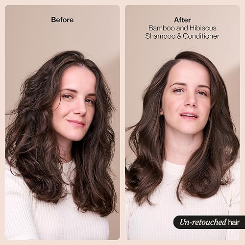 Miniatura 4 de Suave Acondicionador voluminizador de bambú e hibisco, para cabello fino y plano, sistema probado en salón para aumentar el volumen y el cuerpo del