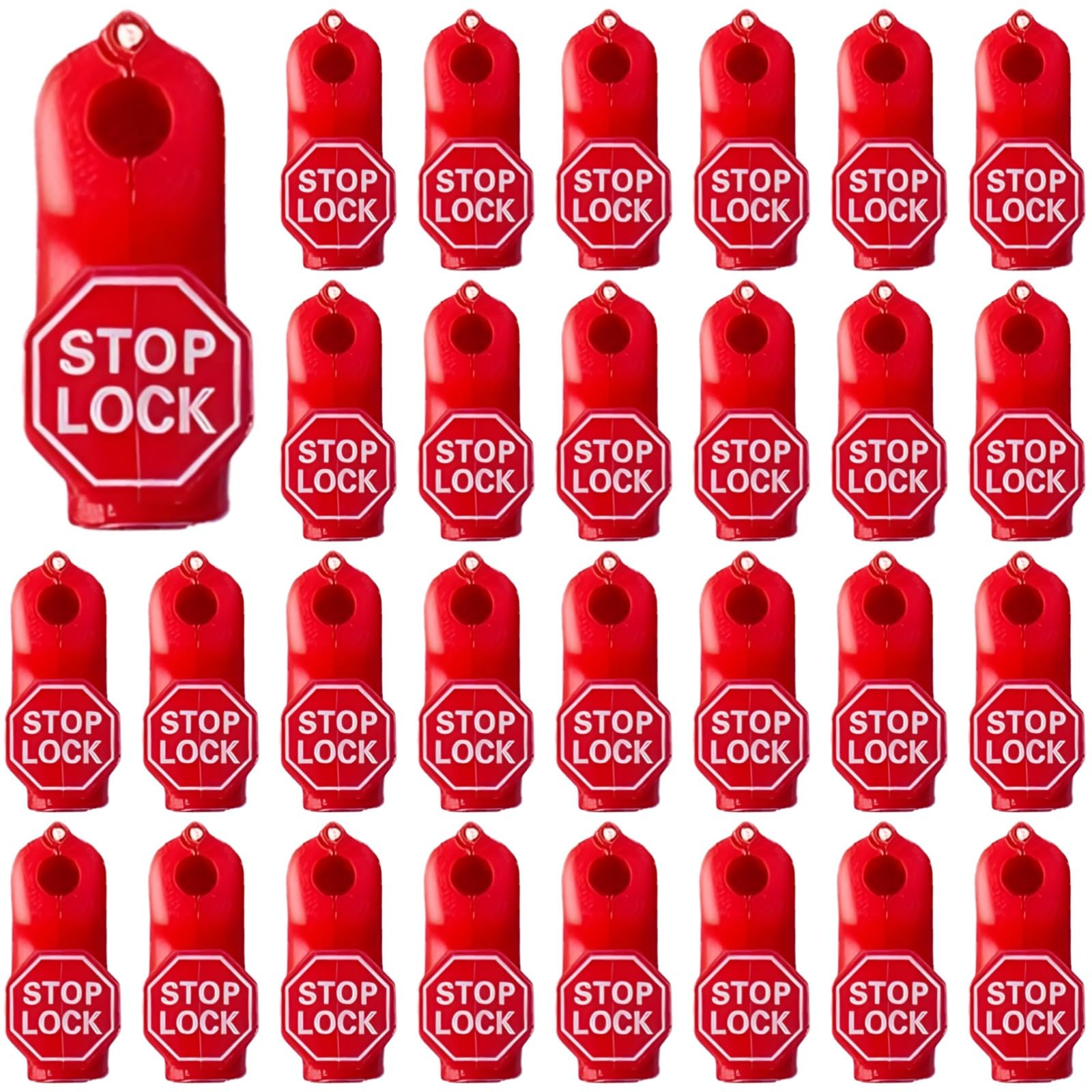 100 Stück Universal Anti-Diebstahl-Sicherheits-Hering-Schloss, Kunststoff-Stopschlösser für Einzelhandels-Displays, 0,6 cm Loch für Warenschutz