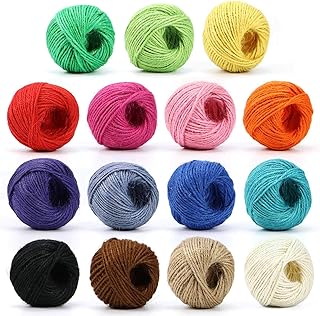 HULISEN Jute Twine - 15 Roll, 1230 Feet (410 Yards) 2mm 3 ply Twine Stri...