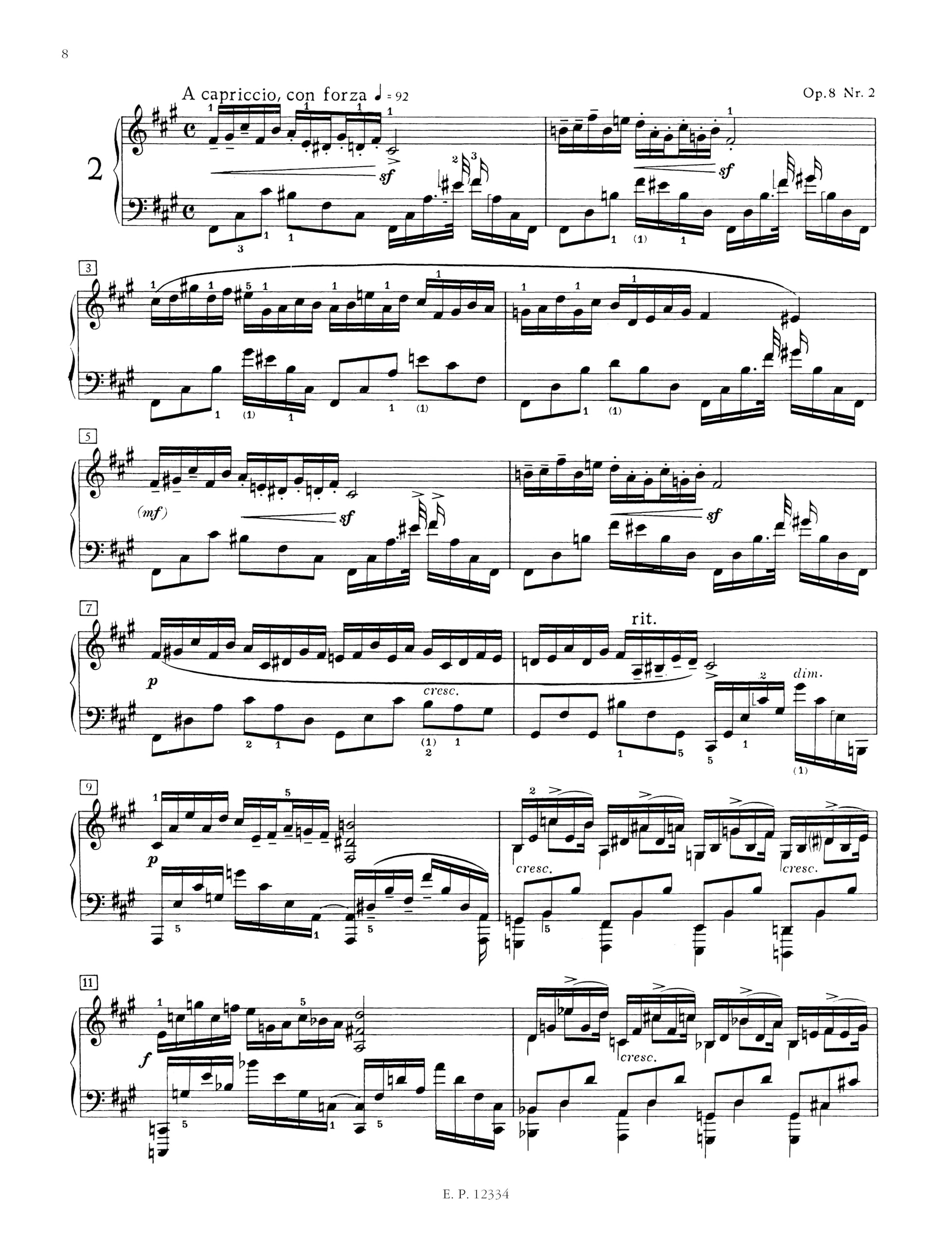 12 Études Op. 8 for Piano