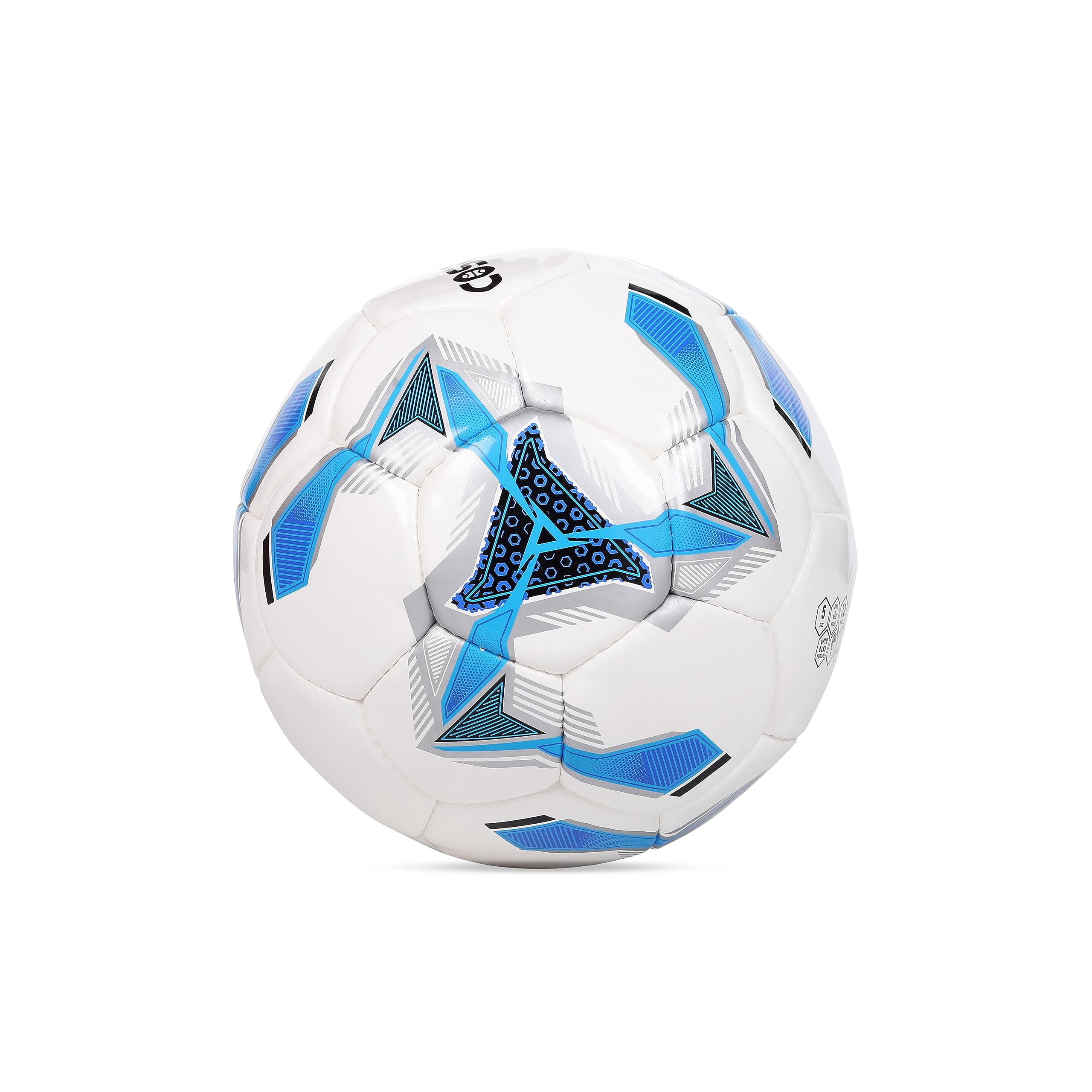 Cosco Torino PVC Football, 5 (White/Black/Blue/Yellow) 3
