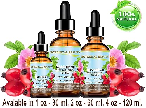 Miniatura 7 de Aceite de rosa mosqueta 100 puro  natural  refinado  sin diluir para el cuidado del rostro cuerpo cabello y uñas 1 onza líquida 30 mililitros