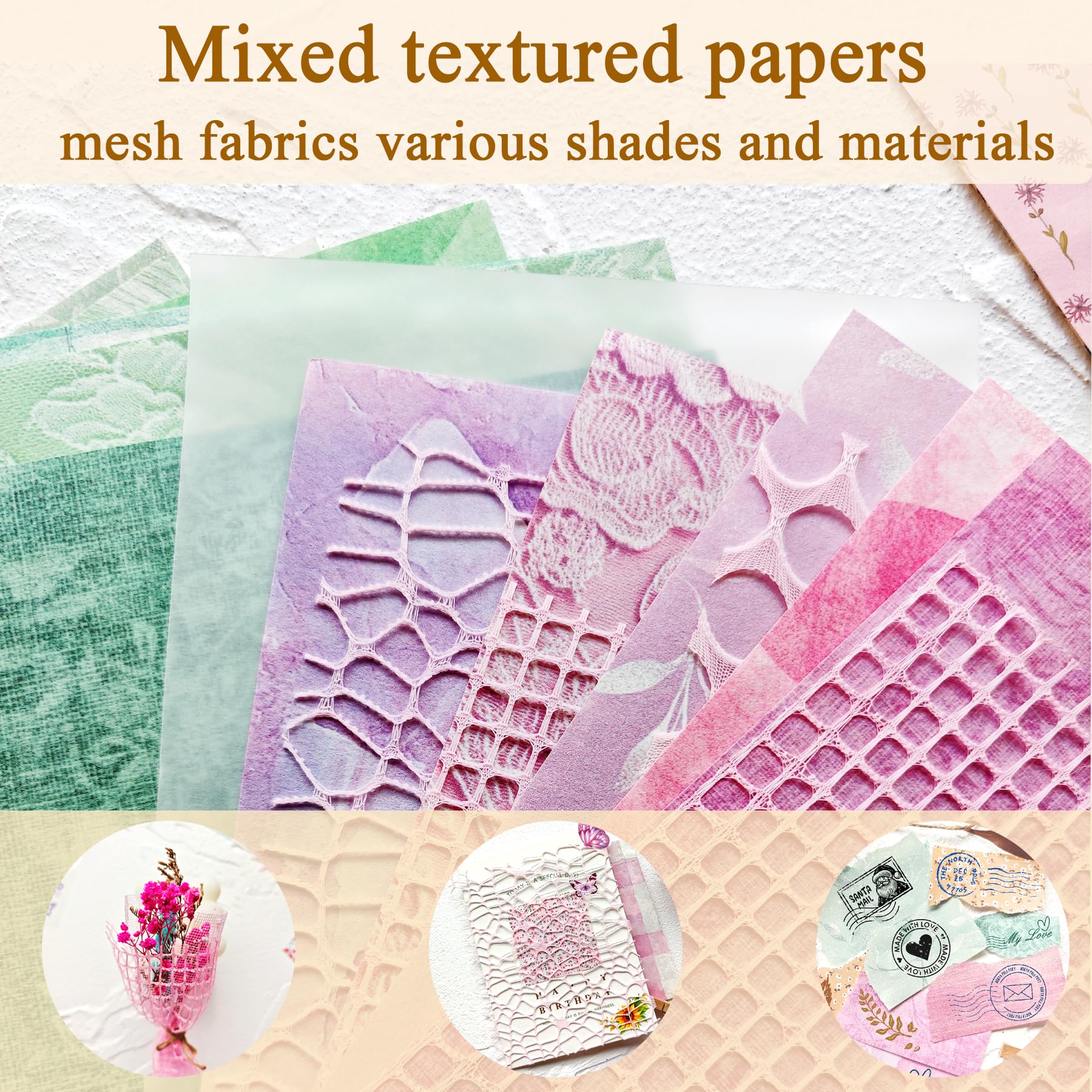 YOJO Papier do scrapbookingu, 317 szt., zestaw materiałów do scrapbookingu, estetyczny papier rzemieślniczy z teksturą, zawiera naklejki do planera, dziennika pocisków, dziennika śmieci, prezenty