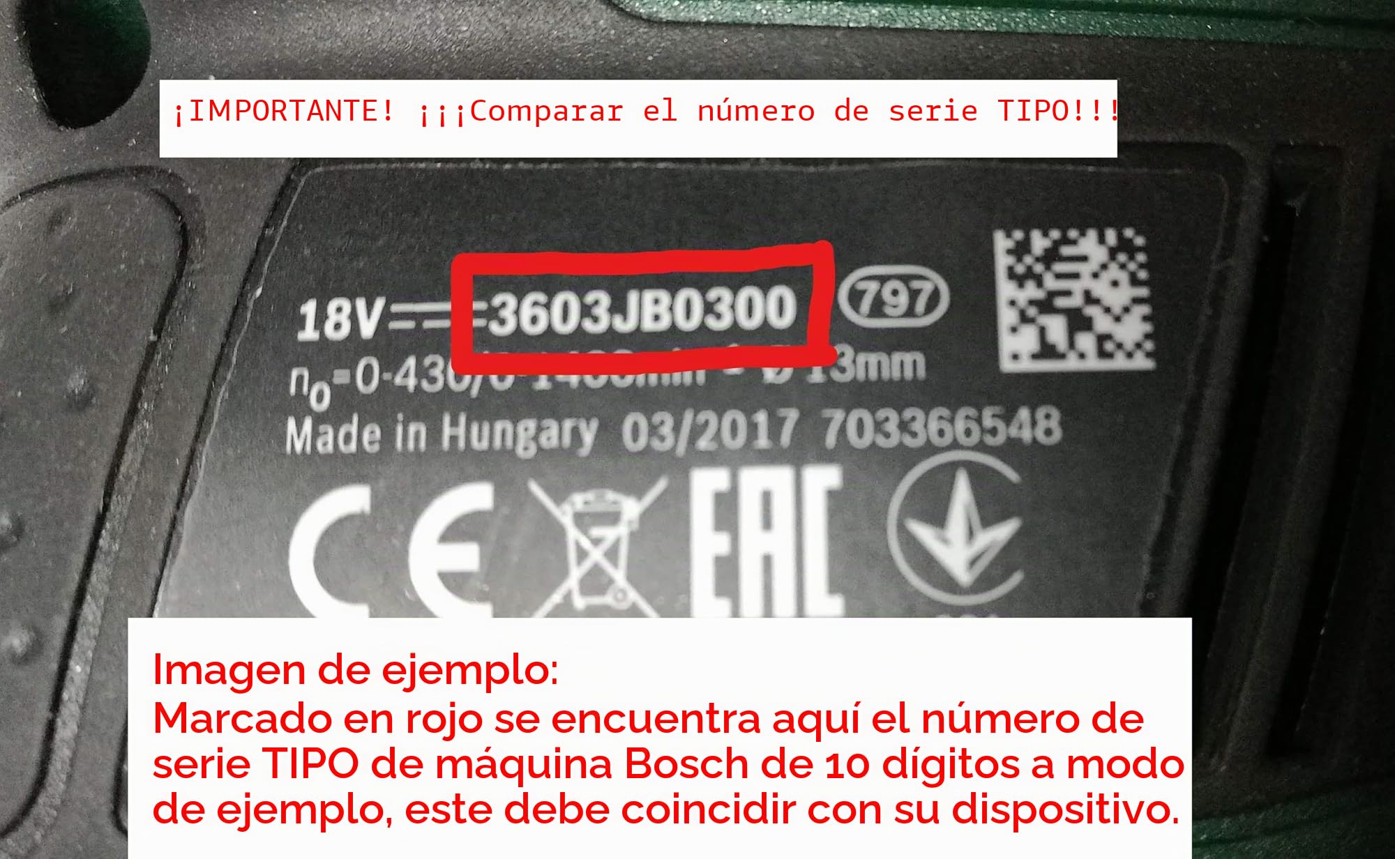 BOSCH 16170006B0 - Motor de corriente continua de 18 V a GWS 18 V-LI, GGS 18 V-LI 1607022585
