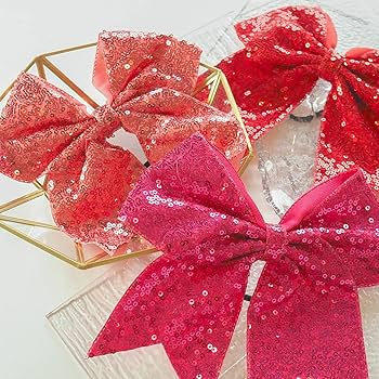Amazon.co.jp: リボン 髪飾り ヘアアクセ ゴム スパンコール