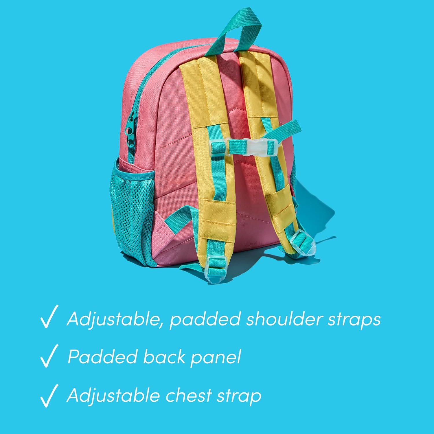 Ten Little Toddler Backpack for School, Kids School Backpack - Toddler Bookbag Made with Recycled Materials for Preschool, Kindergarten - School Bag, Daycare Bag - 12” Kids Backpack, Navy/Green