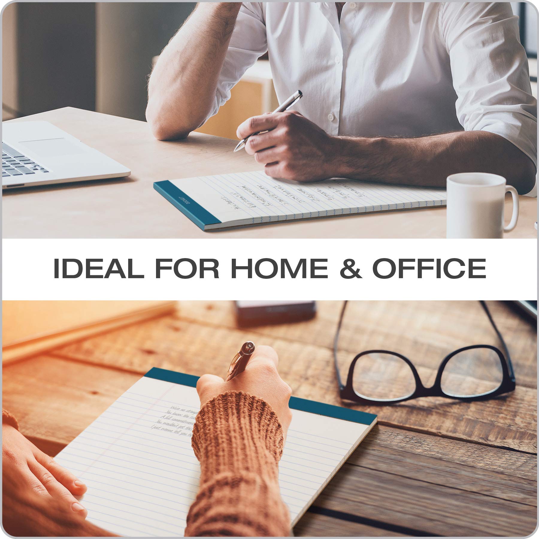 TOPS Docket Writing Pads, 8-1/2" x 11-3/4", Legal Rule, White Paper, 50 Sheets, 12 Pack (63410)