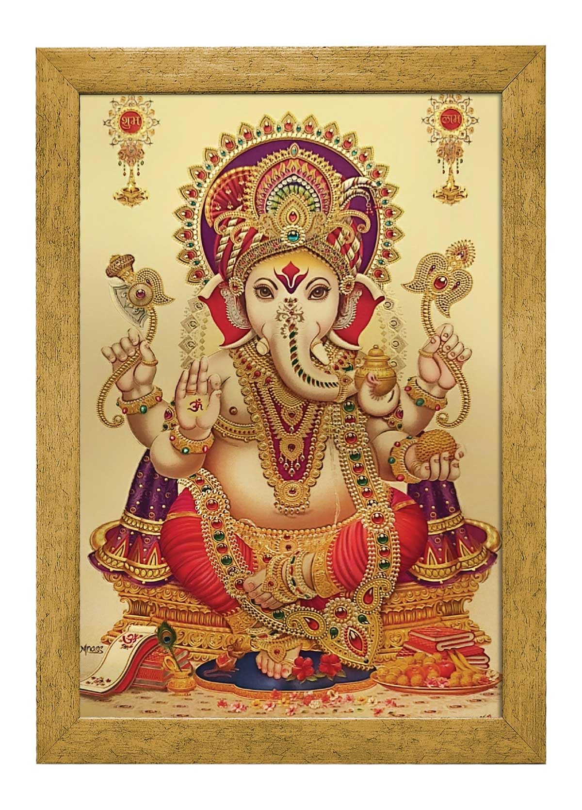 ArtX God Ganeshji Gold Plated Photo Frame, Multicolor, 9.25X12.75 in, Set of 1 (B07WD46X3Q) Amazon Price History, Amazon Price Tracker
