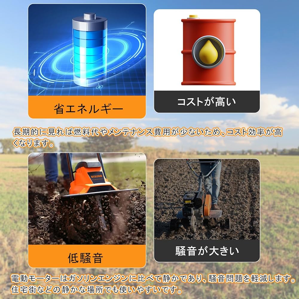 Amazon | 電動耕うん機 電気耕運機 1000W小型 家庭用 軽量電気カルチ