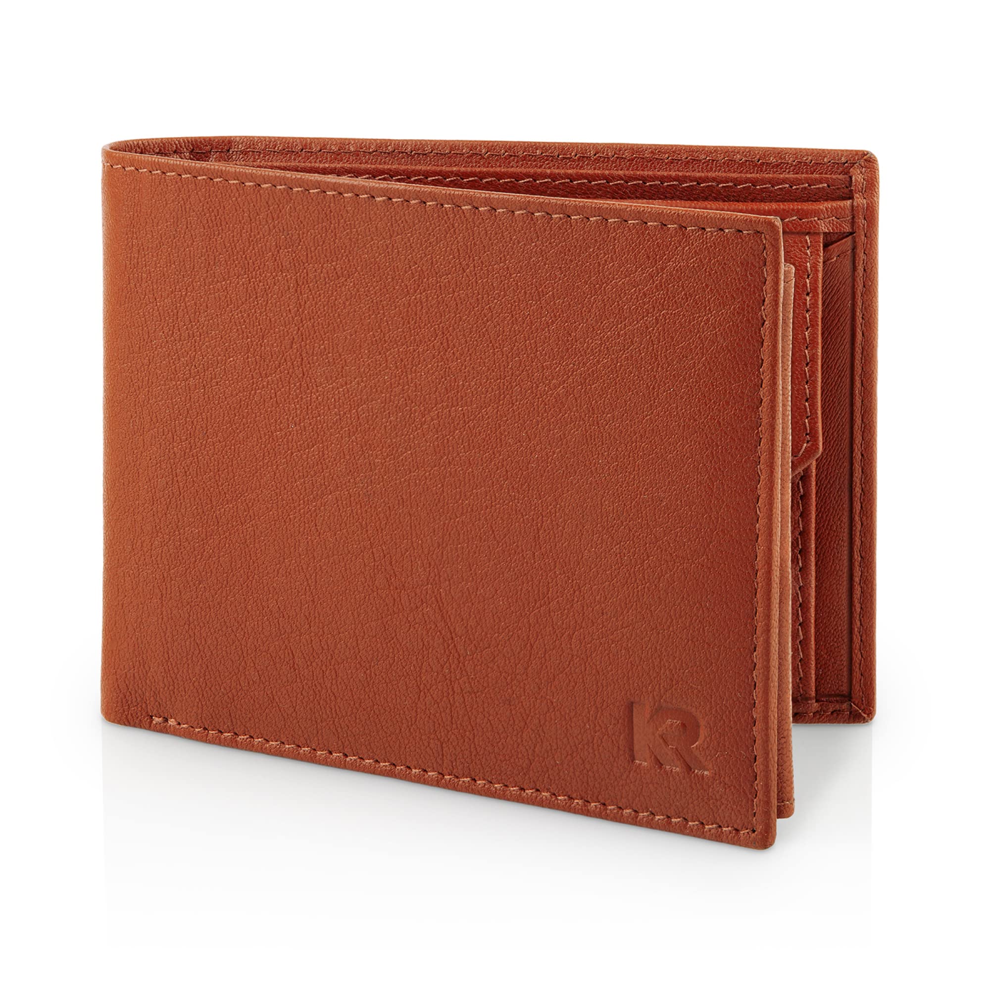 KRONIFY Carteras para Hombre-Cartera de Hombre de Piel Auténtica, con Bloqueador RFID, 13 Compartimentos para Tarjetas,…