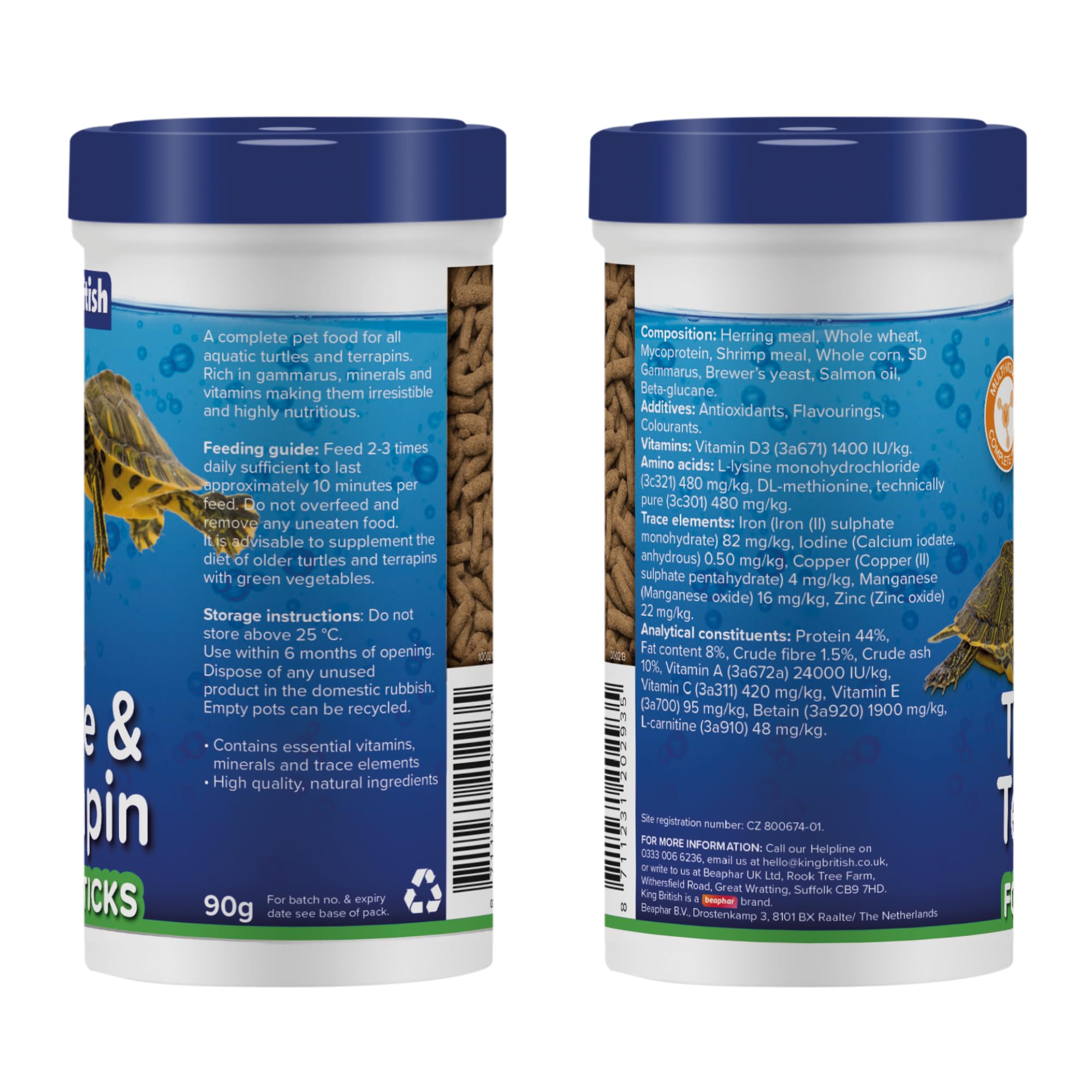 King British – Turtle & Terrapin Complete Food – 200g Tub – Rich in Vitamins & Minerals Natural Ingredients – Contains a Variety of Shrimp, Gammarus & Krill — view 11