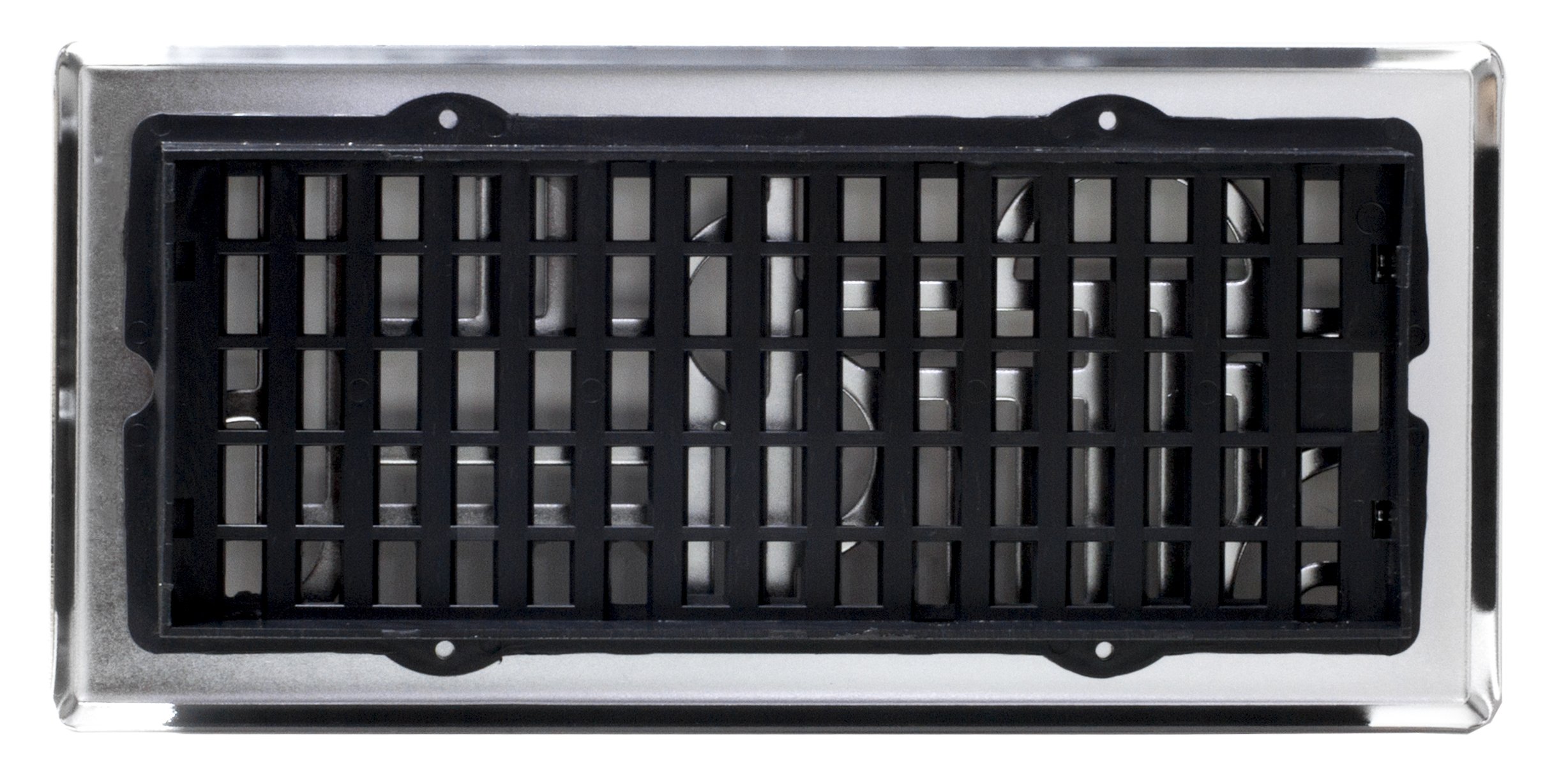 Décor Grates ADH410-C Art Deco Floor Register, Chrome, 4x10, Chrome Finish - Image 2