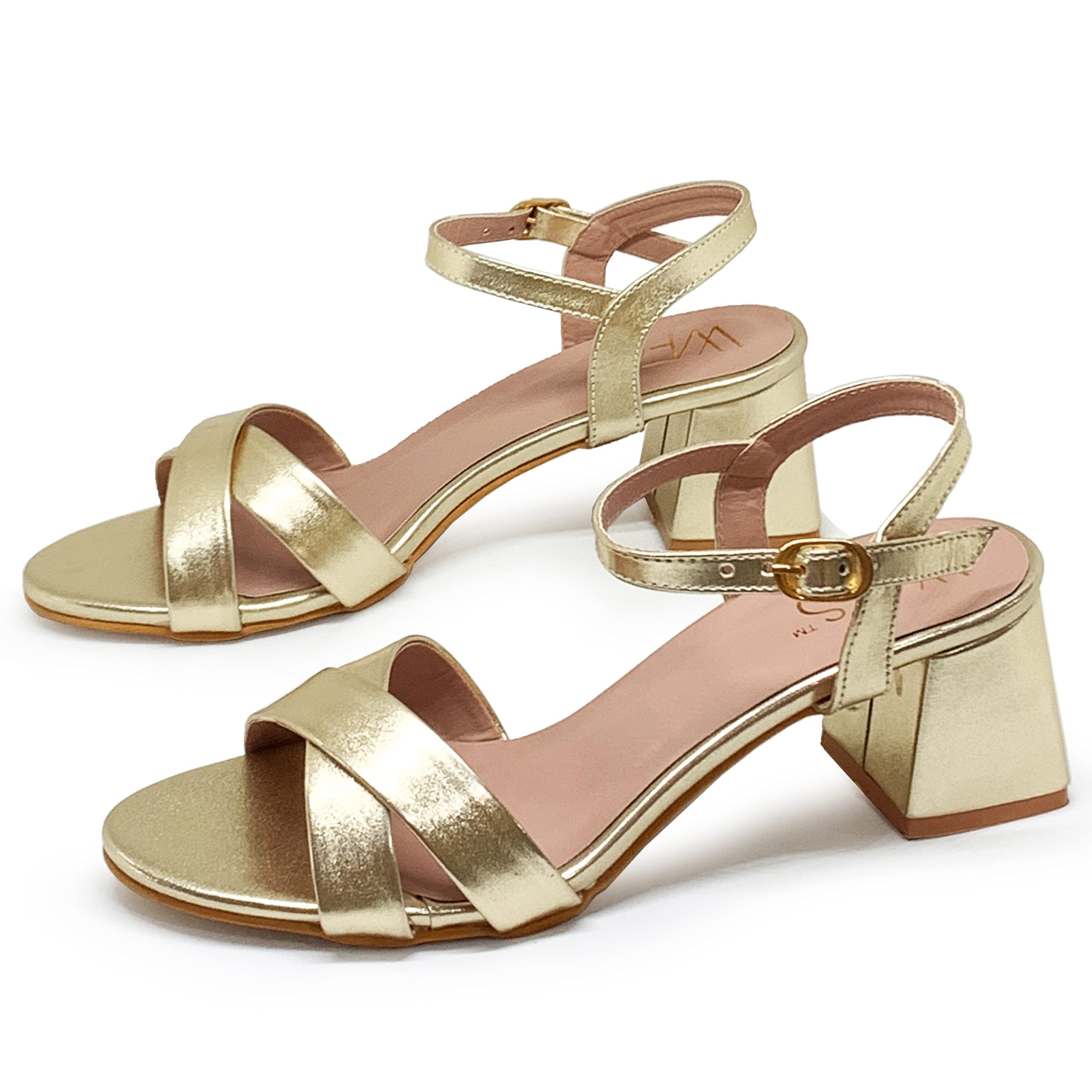 WFS Women Party 2.5 Inch Block Heel Sandal,Gold,37 (B0BXJV97RG) Amazon Price History, Amazon Price Tracker
